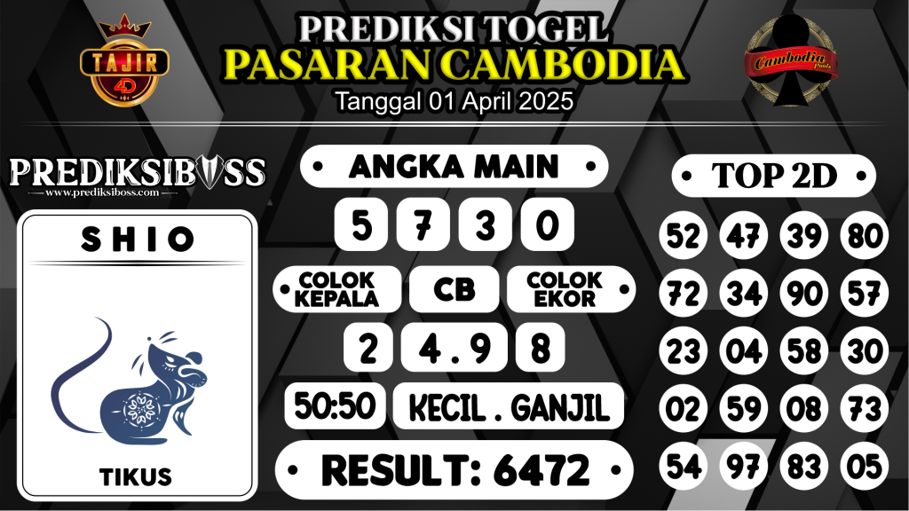 https://prediksibosslife.com/prediksi-boss-togel-cambodia-selasa-01-april-2025/